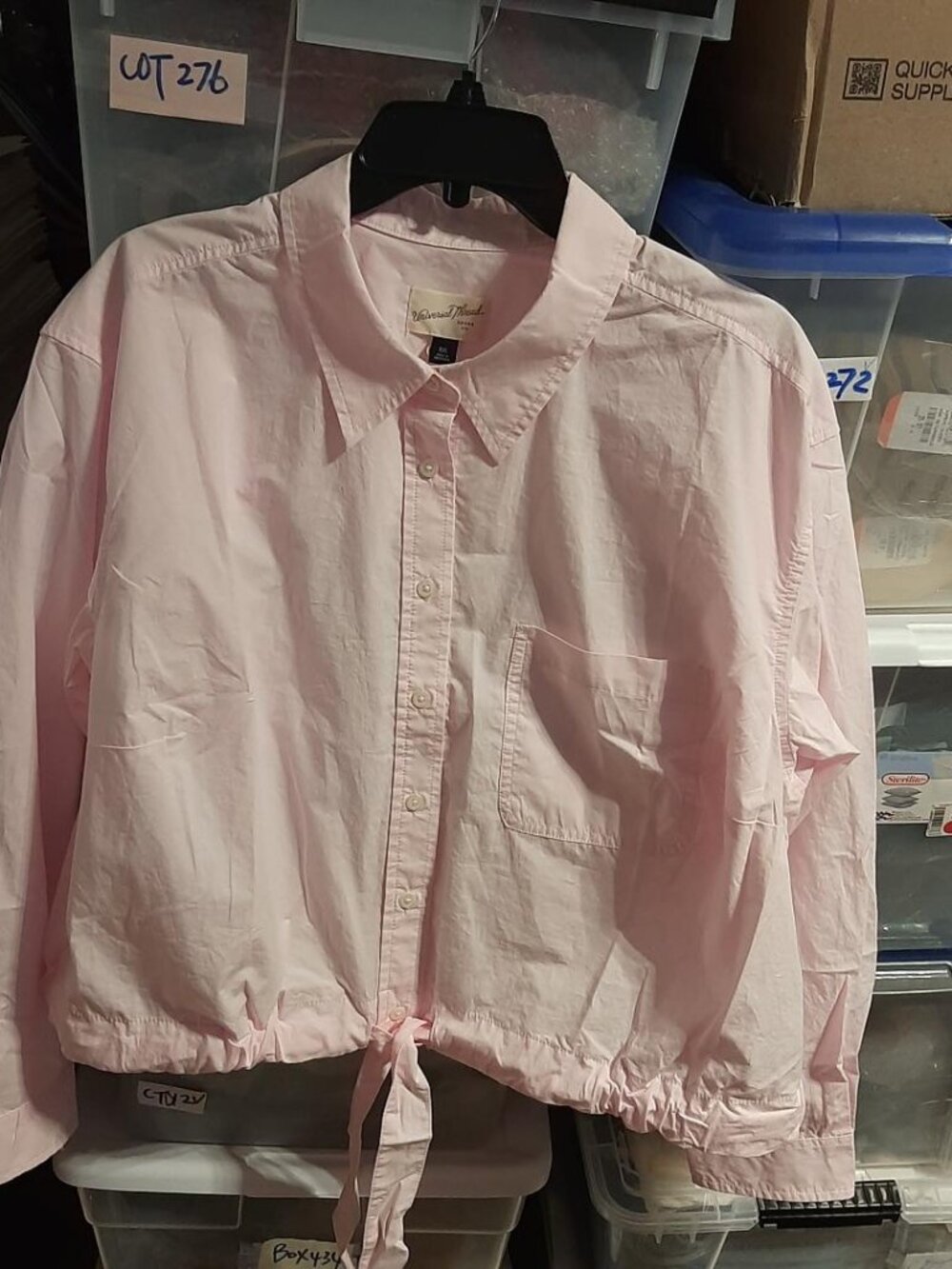 NEW ! Universal Thread Pink Button Down Shirt Size 2XL